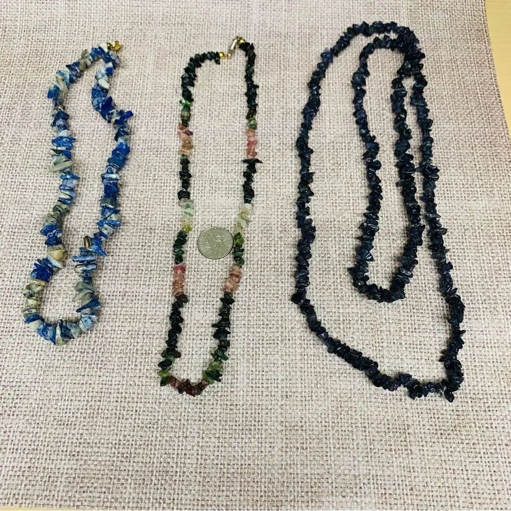 Genuine Stone Chip Necklaces Bundle‎